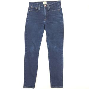 J Crew Jeans Womens Blue 9" High Rise  Size 28 Waist Toothpick Skinny Blue Denim